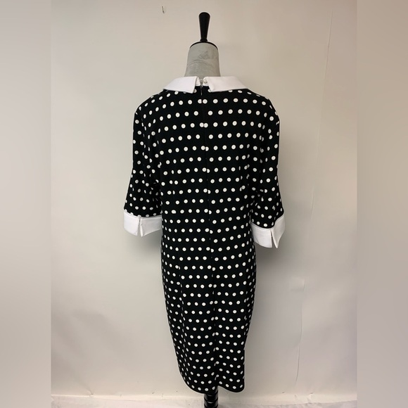 Glamour dress SZ 16 polka dots office sophisticated career business corpcore - Picture 3 of 11
